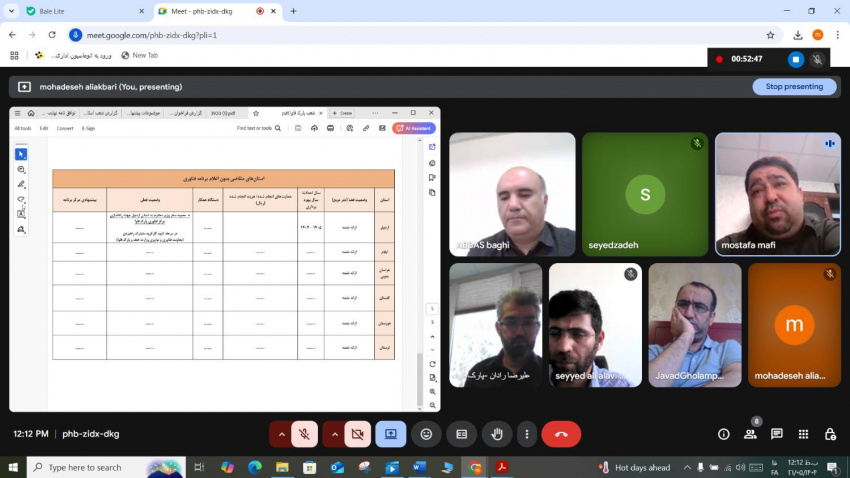 کارگروه مشترک راهبردی توسعه مراکز فناوری پارک فاوا در استان‌ها برگزار شد